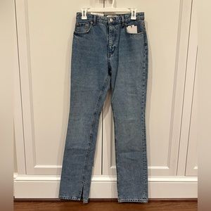 Zara high rise split hem jeans NEW WITH TAGS